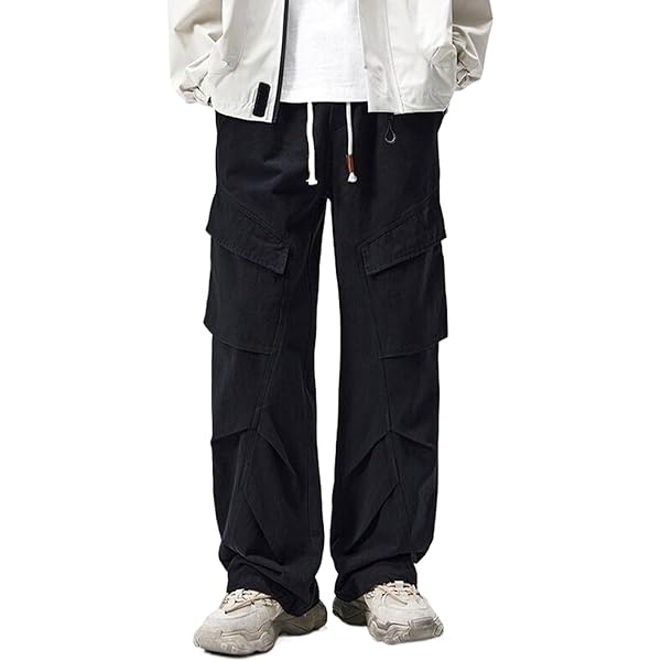 ZouoYYii Sprong Summer Cargo Pants Men Multi-Pockets Cotton